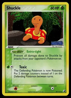 Pokemon Card - Shuckle Unseen Forces 47/115 Uncommon Reverse Holo Stamped - Image 1