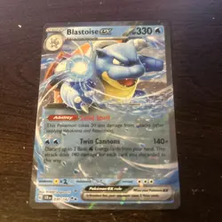 Pokemon TCG Blastoise EX 030/142SV07 Stellar Crown Holo Double Rare - Image 3