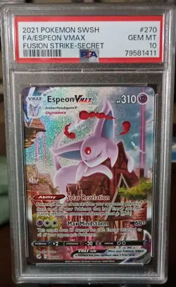 Espeon Vmax Alt Art 270/264 Pokemon: Fusion Strike (PSA 10 💎 Mint) - Image 1