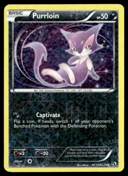 2013 Black & White Series - Radiant Collection Purrloin Uncommon #13 - Image 1