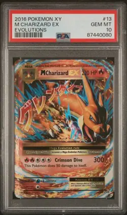 Pokemon TCG XY Evolutions 2016 M Charizard EX Holo Card 13/108 PSA 10 Gem Mint - Image 1