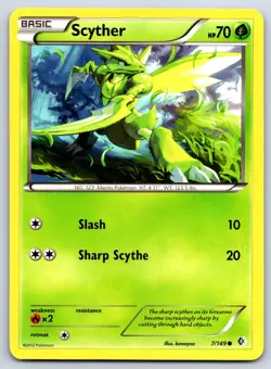 Scyther - Boundaries Crossed 7/149 Black White kawayoo Pokemon TCG Card LP - Image 1