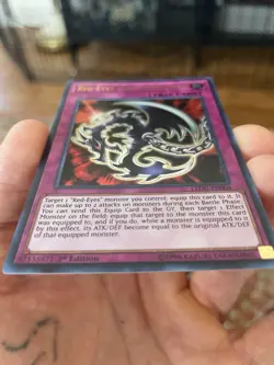 Yu-Gi-Oh! Red-Eyes Fang with Chain Trap Card LEDU 1st Edition LEDU-EN004 - Image 4