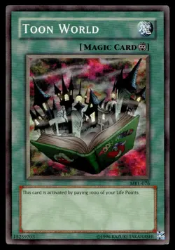 Yu-Gi-Oh TCG Magic Ruler #MRL-076 Toon World Super Rare - Image 1