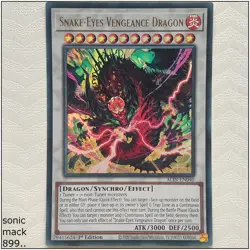 Snake-Eyes Vengeance Dragon - ALIN-EN040 - Ultra Rare 1st Edition Yugioh - Image 1