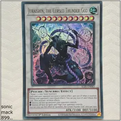 Juraishin, the Cursed Thunder God - ALIN-EN043 - Ultra Rare 1st Edition Yugioh - Image 1