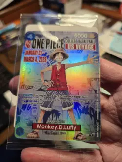 UNOPENED One Piece Monkey.D.Luffy US College Basketball Promo Card Insured Track - Image 1