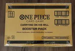 One Piece OP-13 Carrying On His Will Sleeved Booster Pack Case of 144 - Sealed - Image 1