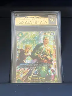One Piece CCG Roronoa Zoro EB-04 SP PCG Flawless 10 The Azure Sea's Seven - Image 1
