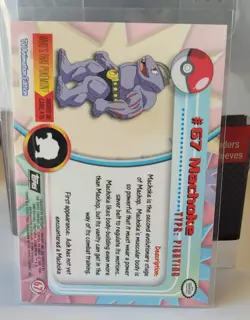 1999 Topps TV Series - #67 Machoke Card Pokemon TCG - Foil Black Label - Image 2