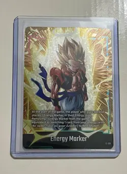 Bandai Dragon Ball Super Card Game Energy Marker Foil Card E-129 SS Gogeta - Image 2