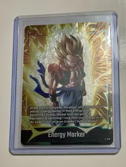 Bandai Dragon Ball Super Card Game Energy Marker Foil Card E-129 SS Gogeta - Image 3