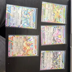 Pokemon Card Lot 5 English IR Prismatic lot NM Umbreon espeon leafon vaporeon - Image 1