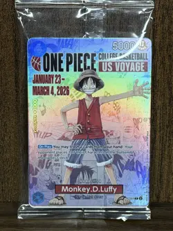 One Piece NCAA Promo Card Monkey D. Luffy US College Basketball SGA - Image 1