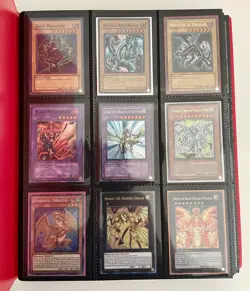 Yugioh Vintage 9 Foil Card Binder Lot Dark Magician Blue-Eyes Red-Eyes 2002 - Image 2