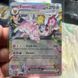 Espeon EX Prismatic Evolutions Holo Double Rare Pokemon TCG Card 034/131 - Image 1