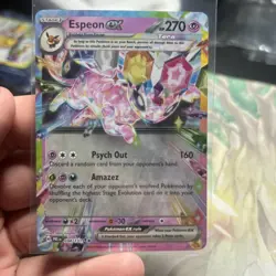 Espeon EX Prismatic Evolutions Holo Double Rare Pokemon TCG Card 034/131 - Image 2