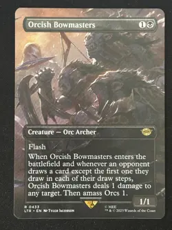 1x MTG Orcish Bowmasters (Borderless) - The Lord of the Ring (LTR) #433 - Magic - Image 1