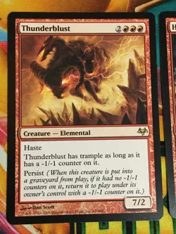 C5457 MAGIC MTG EVENTIDE THUNDERBLUST HATEFLAYER LP RARE - Image 2
