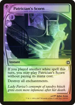 Future Sight MTG FOIL Patrician's Scorn Magic - Image 1