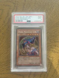 Yu-Gi-Oh TCG 2003 Dark Magician Girl Magicians Force Holo Effect MFC-000 PSA 9 - Image 1