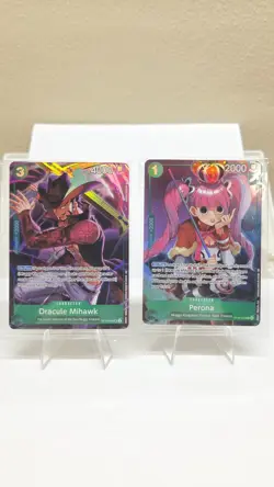 One Piece Illustration Box Vol 4 - Perona OP09-034 & Dracule Mihawk ST12-003 - Image 1