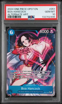 2024 ONE PIECE OP07-500 YEARS IN THE FUTURE ALTERNATE ART BOA HANCOCK PSA 10 - Image 1