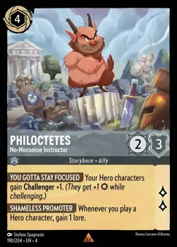 Disney Lorcana Philoctetes - No-Nonsense Instructor - 190 - Ursula's Return CF - Image 1