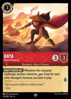 Disney Lorcana Raya - Fierce Protector - 121 - Ursula's Return CF - Image 1