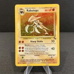 Kabutops 9/62 Fossil Holo Rare Vintage Pokemon Card - Image 1