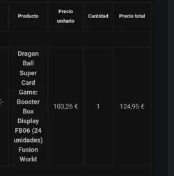 PRE-ORDER Dragon Ball Super Card Game: Booster Box Display FB06 Fusion World - Image 2