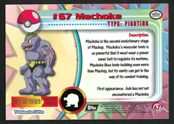 1999 Topps TV Series #67 Machoke Flames Card Pokemon TCG Foil Black Label - Image 2