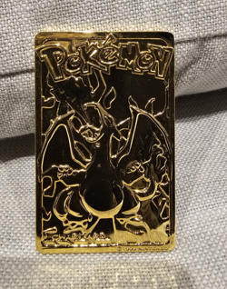 Pokemon Charizard 1999 Vintage Burger King Promo 23k Gold Plated Trading Card - Image 3