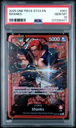 Shanks PSA10 2025 One Piece Starter Deck St23-Red Shanks #001 - Image 1