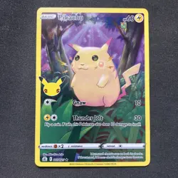 Pokemon TCG Celebrations Pikachu Full Art Ultra Rare Card 005/025 - Image 1