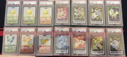 Carddass Prism Lot Of 14 Graded Cards Alakazam Dragonite Moltres Articuno Zapdos - Image 1