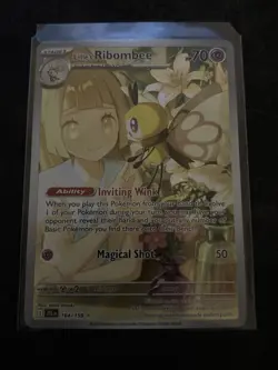 Pokemon TCG Lillie's Ribombee Card Journey Together Illustration, 164/159 - Image 1