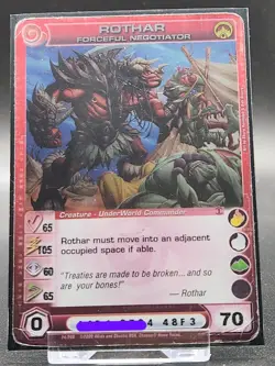 Chaotic Card : Rothar Forceful Negotiator Alliances Unraveled Rare Creature Dmg - Image 1