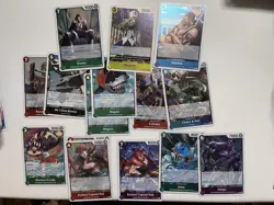 One Piece Op-14 Card Lot Rares And sr’s - Image 1
