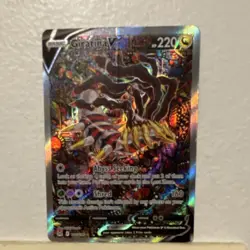 Pokemon Giratina V Holo Dragon 220 HP Card 186/196 TCG English Standard - Image 2