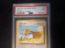PSA 9 Mint Doduo No. 84 No Rarity Symbol 1996 Japanese Graded Card - Image 2