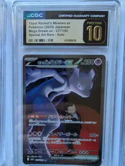 Pokemon Mega Dream Team Rocket's Mewtwo EX 237 CGC 10 Pristine Black Label - Image 1