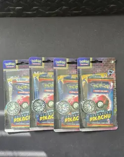 Pokemon TCG Detective Pikachu Checklane Blister Pack Sun & Moon + Coin Set of 4 820650806353 - Image 1