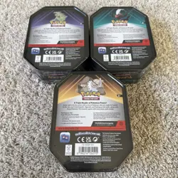 (3) Pokemon TCG: Triple Whammy Tins Lot Of 3 New Factory Sealed (6"×4.5"×2") - Image 5
