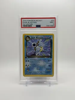 PSA 9 Mint Dark Blastoise #20 1st Edition Non Holo - Pokemon Team Rocket - Image 1