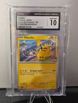 Pikachu Pokemon World Championships SVP Black Star Promo Graded CGC 10 GEM Mint - Image 1