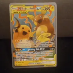 Pokemon Raichu & Alolan Raichu GX TAG TEAM Ultra Rare World Championship 54/236… - Image 1