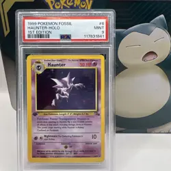 1999 POKEMON FOSSIL 1ST EDITION #6 HAUNTER-HOLO PSA 9 - Image 1