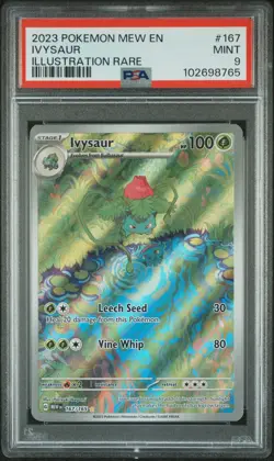 2023 POKEMON MEW EN-151 ILLUSTRATION RARE #167 IVYSAUR PSA 9 - Image 1