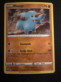 Pokemon TCG Phanpy HD Fart Swirl Cosmos Holo Promo Sword & Shield SWSH117 NM/M - Image 2
